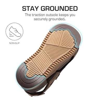 DREAM PAIRS Women's Walking Sandals Arch Support Orthopedic Recovery Hiking Sandals Thick Athletic Cushion Adjustable Strap for Plantar Fasciitis,Size 9,Brown,DWUMST2509 - Image 4