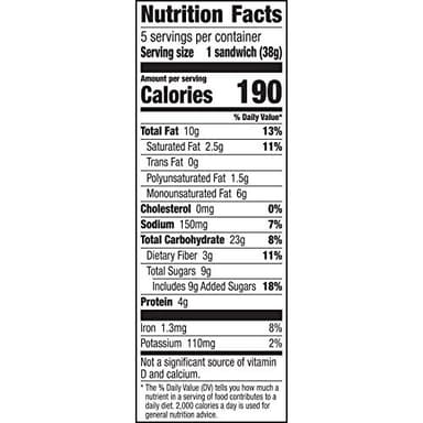 Nature Valley Biscuit Sandwiches, Cocoa Almond Butter, 5 ct, 6.75 OZ (Pack of 12) - Image 2