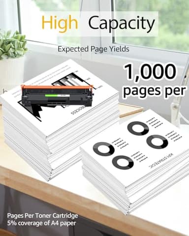 greencycle 141a Toner Cartridge Compatible Replacement for Hp 141A Black Laserjet Toner Cartridge Laser Jet MFP m140w Toner Laser Jet m110w Toner (2Pk,with chip) - Image 3