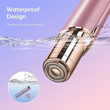 Facial Hair Remover for Women- as Seen on TV Painless Face Shaver -Mini Hair Remover, Electric Razor Shaver Portable Bikini Epilator for Lips, Chin, Armpit, Peach Fuzz, Fingers, Neck, Cheek(Rose Gold) - Image 8