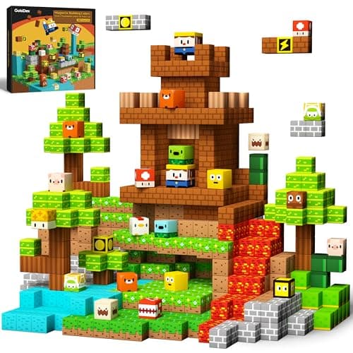 GobiDex 100PCS Magnetic Blocks Kids Building Toys for Boys Girls 3+, Game-Based Build MagWonder with Magnet Construction Toys, STEM Sensory Gift for Birthday (1 inch) - Image 1