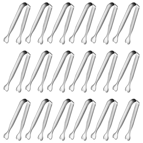 Mini Serving Tongs, Anytrp 18-Packs Stainless Steel Sugar Tongs, 4.3inch Ice Tongs Kitchen Appetizers Tongs for Coffee Bar, Tea Party, Desserts Party, Sugar and Ice Bucket - Image 1