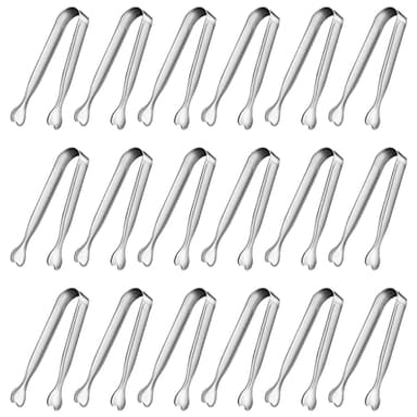 Mini Serving Tongs, Anytrp 18-Packs Stainless Steel Sugar Tongs, 4.3inch Ice Tongs Kitchen Appetizers Tongs for Coffee Bar, Tea Party, Desserts Party, Sugar and Ice Bucket - Image 1