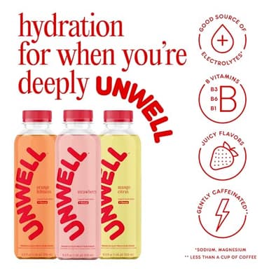 Unwell Hydration Electrolyte Drink For Rapid Hydration + Focus – Orange Hibiscus, 12 Pack - Image 6