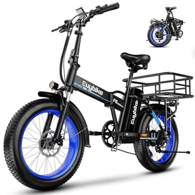 Kebiko 1000W Folding Electric Bike,48V 20AH Removable Battery E Bike,30+MPH,80 Miles Max Range Electric Bike for Adults,20" Fat Tire Foldable ebike,Adult Electric Bicycle for Commute Beach Snow - Image 1