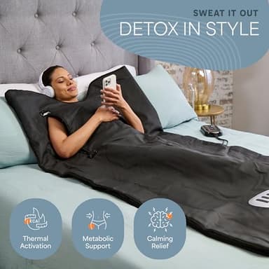 Lifepro RejuvaWrap Infrared Sauna Blanket for Detox & Relaxation – Available in 5 Colors & 3 Models – Portable Far Infrared at Home Sauna for Muscle Relief, Circulation & Recovery – 9 Heat Levels - Image 2