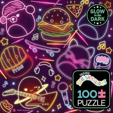 Buffalo Games - Glow in The Dark - Squishmallow Neon Lights - 100 Piece Jigsaw Puzzle - Image 2