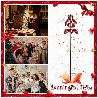 Winwindspinner Large Garden Wind Spinner - Tulip Outdoor Yard Wind Sculptures & Spinners, Garden Decor Gift Ideas for Mother, Birthday, Housewarming (Dia19 x H87”) - Image 6