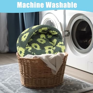 Dog Beds for Small Dogs, Cat Bed Cave, Washable Cute Cat Bed, Cozy Nook Pet Bed for Dogs or Cats, Anti-Slip Puppy Bed Fits up to 12 lbs Pets(Yellow, 20" x 20") - Image 7