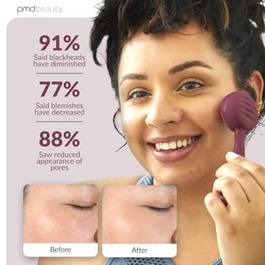 PMD Clean - Smart Facial Cleansing Device with Silicone Brush & Anti-Aging Massager - Waterproof - SonicGlow Vibration Technology - Clear Pores and Blackheads - Lift, Firm, and Tone Skin - Image 4