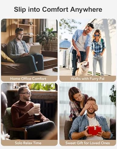 VeraCosy Men's Moccasin Slippers Comfy Soft Durable Slip-on Indoor Memory Foam House Shoes Matt Black,9-10 US - Image 9