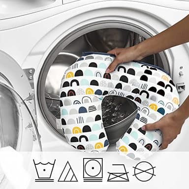 Boppy Tummy Time Prop, Black and White Modern Rainbows with Teething Toys, A Smaller Size for Comfortable Tummy Time, Attached Toys Encourage Neck and Shoulder Strength Building - Image 6