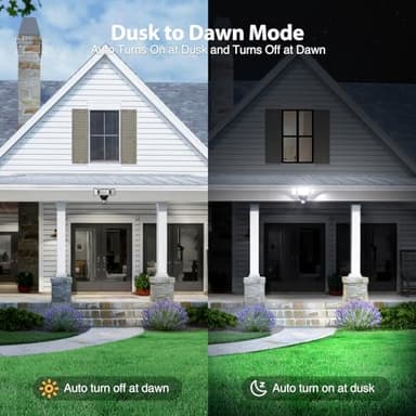 Olafus 75W Motion Sensor Outdoor Light, 2 Pack LED Security Light 7000LM, 6500K Exterior Motion Flood Light with 3 Adjustable Heads, for Outside Garage, Yard, Patio, IP65 Waterproof, Black - Image 6