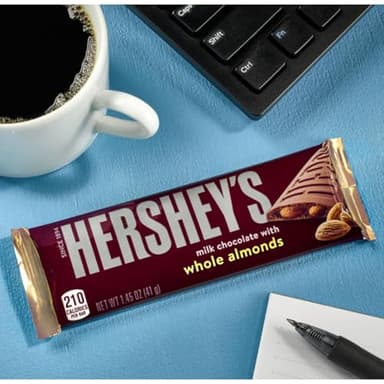 HERSHEY'S Milk Chocolate with Whole Almonds Candy Bars, 1.45 oz (36 Count) - Image 5