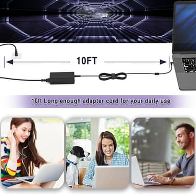 19.5V 3.33A 65W Laptop Charger for HP Elitebook 840 850 845 830 820 G3 G4 G5 G7 G8 G9, HP ProBook, Envy, Pavilion, Spectre, Stream, Notebook 15 Series Smart Blue Tip Power Cord Adapter - Image 5