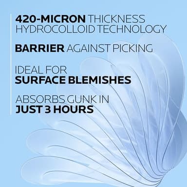 La Roche-Posay Effaclar Multi-Target Blemish Patches, Hydrocolloid Pimple Patches For Face Shields, Targets & Absorbs, Suitable Under Makeup, 22 Patches, 12 Small Size & 10 Medium Size - Image 2