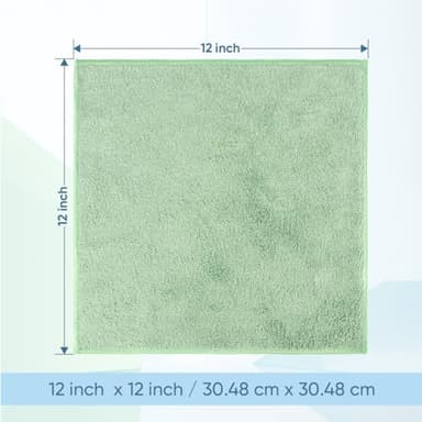 HOMEXCEL Microfiber Washcloths 24 Pack, Highly Absorbent and Soft Face Towel, Multi-Purpose Wash Cloths for Bathroom, Hotel, Spa, Gym, and Kitchen, 12x12 Inch - Image 2