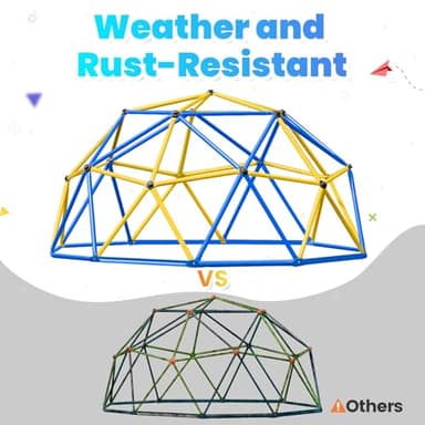 Zupapa 10FT Climbing Dome, Experience Ultimate Fun with The 2025 Upgraded Decagonal Geo Dome Climber - Supports 1000LBS Outdoor Playset and Easy Assembly Play Equipment for Kids (Blue, 10FT) - Image 6