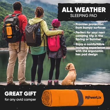 POWERLIX Ultralight Inflatable Camping Sleeping Pad - Camping Mattress for Backpacking, Hiking, Compact Lightweight Sleeping Mat for Camping, Inflation Bag/Repair Kit Included - Image 3