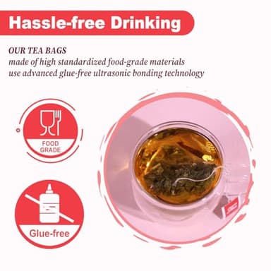 FullChea - Raspberry Leaf Tea Bag, 40 Teabags - Natural Pregnancy Tea - Pure Red Raspberry Leaf Herbal Tea - Non-GMO - Caffeine-free - Help Childbirth & Support Menstrual - Image 5