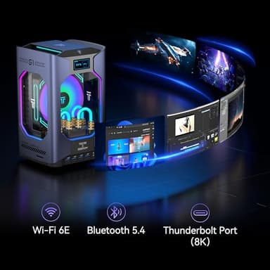 GEEKOM G1 RTX 4060 Mini PC[Water Cooled],with Intel Core i9 13900HK Mini Computer, 4 Prestigious Awards 2TB SSD 32GB DDR5 RAM(Expandable) Desktop PC|3-Year Quality Support|Win 11 Pro|8 USB|Oculink - Image 9