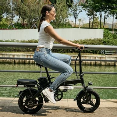 APYEAR Electric Bike for Adults, Ebike, Electric Bicycle with 576WH Removable Battery,14"/20" Folding Ebike, 20MPH,20+ Miles(MAX),500W High Motor,Multi-Shock Absorption,UL 2849,Commuting Mini E Bikes - Image 7