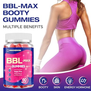 Jovariquethor Booty Gummies for Women - BBL Gummies with Multivitamins and Herbal Extracts - Peach Flavor - 120 Count - Image 4