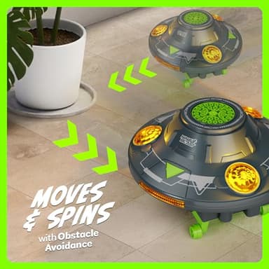 Ninja Blast Robot Bubble Machine for Kids - Spins, Moves, Music, Lights - Bubbles Blower, Maker for Boys & Girls - Cool Outdoor Toys - Birthday Gifts for Boy Ages 3 4 5 6 7 8 Year Old Kid Gift - Image 2