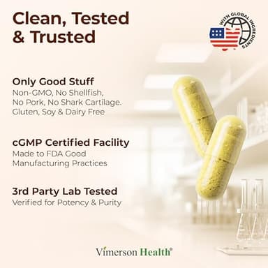 Glucosamine Chondroitin MSM and Turmeric Supplement – Joint Support Supplement for Women and Men with Boswellia and Chondroitin Sulfate – for Cartilage, Joint Health and Flexibility – 90 Capsules - Image 4