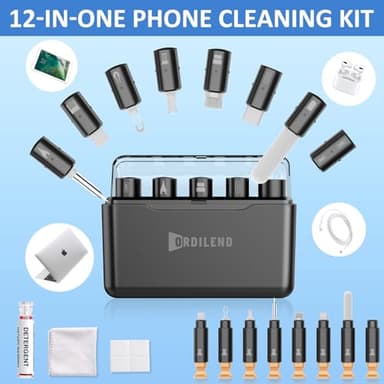 Ordilend for iPhone Cleaning Kit for Charging Port Cleaner, Cleaner Kit for AirPod Multi-Tool iPhone Cleaner Repair Lightning Cable for iPad Connector Airpod Speaker Compact Portable with Storage Case - Image 2