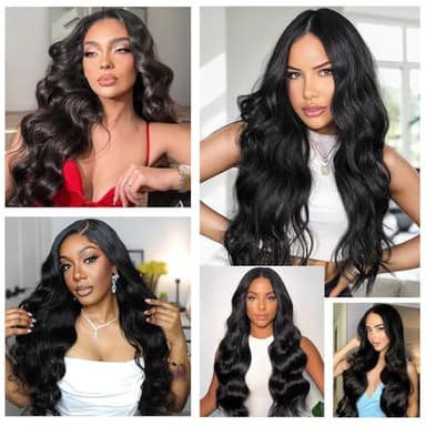 YUNXING 28 Inch 13x6 Lace Front Wigs Human Hair 200% Density Body Wave Lace Front Wigs Human Hair Pre Plucked Glueless Wigs Human Hair For Women HD Lace Frontal Wig Human Hair With Baby Hair - Image 9
