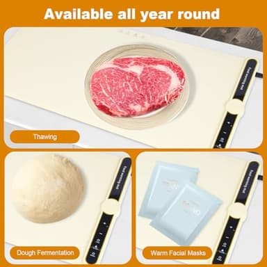 31.8 inches Silicone Warming Mat for Food, Fast Full Surface Heating Electric Warming Tray, 9 Level Temperature Adjustable Warming Kitchen Mat, Roll Up Food Warmer Mat for Countertop, Party, Travel - Image 7