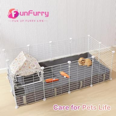 Funfurry Waterproof Guinea Pig Cage Liner,Washable Tarp Bottom Base,Cage Liners for Small Animals,Hamster Chinchilla Hedgehog Ferret Rabbit. (Dark Grey-Paw, 24" X 48") - Image 6