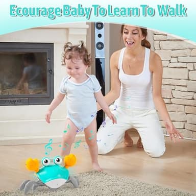 Crawling Crab Baby Toy Infant: Tummy Time Toys for Babies 3 6 9 12 18 24 36 Months, Walking Dancing Sensing Crab for Toddler 1 2 3 4 Year Old, 1st Music Birthday Gifts for Boys Girls - Image 6