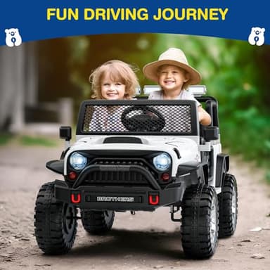 LIGIANT L8 Ride On Car, 2 Seater, 12V Kids Electric Car w/Remote Control, 4-Wheel Suspension, Bluetooth Speaker, Multi Music Modes, 3 Speeds, LED Lights, Xmas & Birthday Gift Ideas for Kids Ages 3+ - Image 9