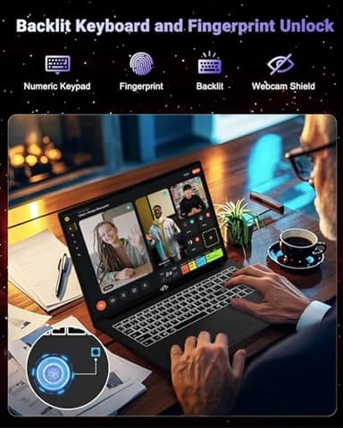 NIMO 17.3" Gaming-Laptop, 8 Cores AMD Ryzen 7 8745HS 16GB DDR5 RAM 256GB SSD (Beat R9 6900HX, up to 4.9GHz) Radeon 780M Graphics IPS FHD Computer with 100W Type-C Fingerprint, Backlit Keyboard - Image 7