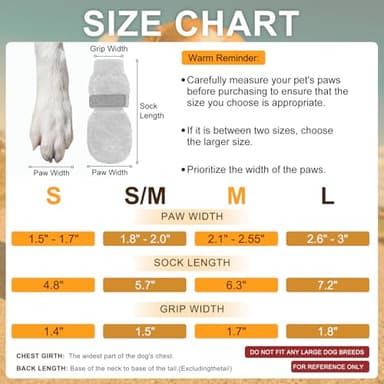 BEAUTYZOO Dog Socks, Non Slip Dog Socks to Prevent Licking Paws -Dog Boots & Paw Protectors with Grippers on Hardwood Floors, Dog Shoes for Hot/Cold Pavement Small Medium Large Senior Dogs Booties - Image 2
