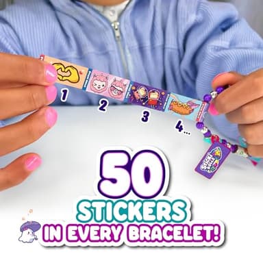 STICKI Rolls Sticki Bands - Wearable & Shareable Sticker Bracelet | Includes 70 Mini Stickers | 2 Mystery Reveal Sticki Rolls | Over 1000 Sticker Designs to Discover and Collect! (Series 1 Blue) - Image 2
