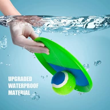 PlayZap Toss and Catch Ball Set Upgraded - Kids Baseball Toys Sturdy PVC for Family Games - Water-Resistant Great for Beach Pool Yard Outdoor - Gift for 3 4 5 6 7 8 9 10 11 12+ Years Old Boys Girls - Image 5