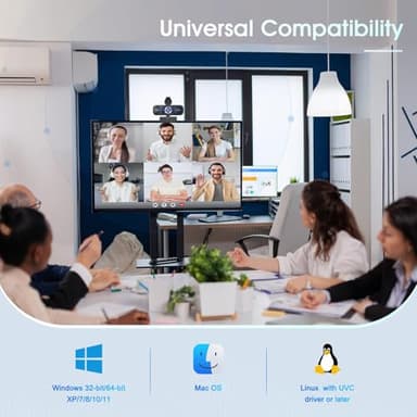 TRAUSI 1080P Full HD Webcam with Privacy Cover, Wide Angle Lens, Active Light Correction, Plug and Play USB Webcam for PC, Desktop, Laptop - Image 7
