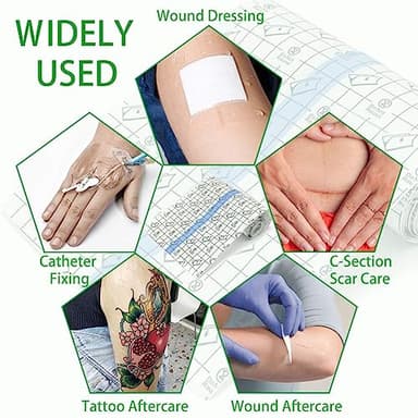 Tattoo Aftercare Bandage Roll 2"x 10 Yard - Waterproof Transparent Film For Tattoo Initial Healing And Skin Repair Adhesive Tattoos Supply Wrap - Image 5