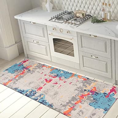 Rugshop Transitional Abstract Anti Fatigue Standing Mat 18" x 47" Multi - Image 1