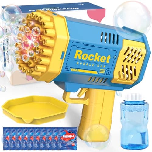 JONEG Toys for 3-8 Year Old Boys Girls: Bubble Machine for Kids with Bubble Solution, Gifts for 3 4 5 6 7 8 Years Old Boy Birthday Toy for Kid Toddlers Ages 4-6 Outdoor Wedding Bubbles Blower Maker - Image 1