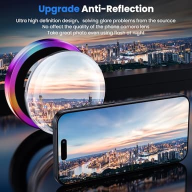 WSKEN for iPhone 16 Pro/iPhone 16 Pro Max Camera Lens Protector - [Original Shooting Model] Shatterproof Ultra HD Tempered Metal Glass Camera Screen Protector Cover Film Accessories - Image 2