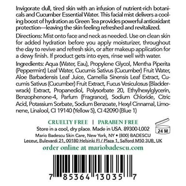 Mario Badescu Facial Spray Aloe, Rose Water and Cucumber - Green Tea Duo for Face, Neck or Hair, Cooling and Hydrating Face Mist for All Skin Types, Dewy Finish, 4 Fl Oz (Pack of 2) - Image 10