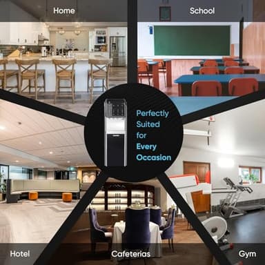 ICEPURE 5-in-1 Water Cooler with Ice Maker, Bottom Load for 5 Gallon Bottle, WIFI, Bullet and Crushed/Chewable Ice, 35lbs/24H, Hot and Cold Water, Water Dispenser Built-in Ice Machine, Stainless Steel - Image 8