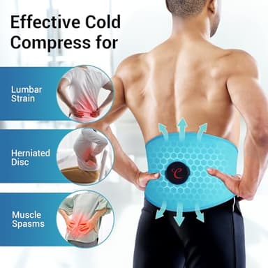 Comfytemp Wearable Back Ice Pack for Lower Back Pain, Ice Bag for Injuries Reusable, Sciatica Pain Relief, Herniated Disc, Lumbar, Hot Water Bag, Cold Physical Therapy for Women Men - Image 6