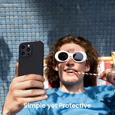 ORNARTO Compatible with iPhone 16 Pro Max Case 6.9", Slim Liquid Silicone 3 Layers Soft Gel Rubber Shockproof Protective Case with Anti-Scratch Microfiber Lining-Black - Image 6