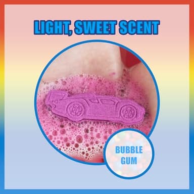 Hot Wheels 6 Piece Bath Bombs for Kids, Bubble Gum Scented, Bath Toys for Kids, Ages 3+, by Townley Girl - Image 4