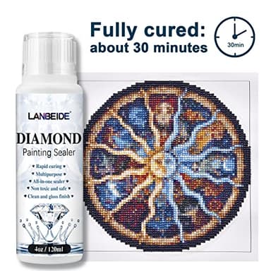 LANBEIDE 2 Pack 240ML Diamond Painting Sealer, 5D Diamond Painting Art Glue Permanent Hold & Shine Effect Sealer for Diamond Painting and Puzzles - Image 2